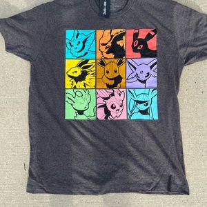 Pokémon Eevees Squares t shirt NWT size large